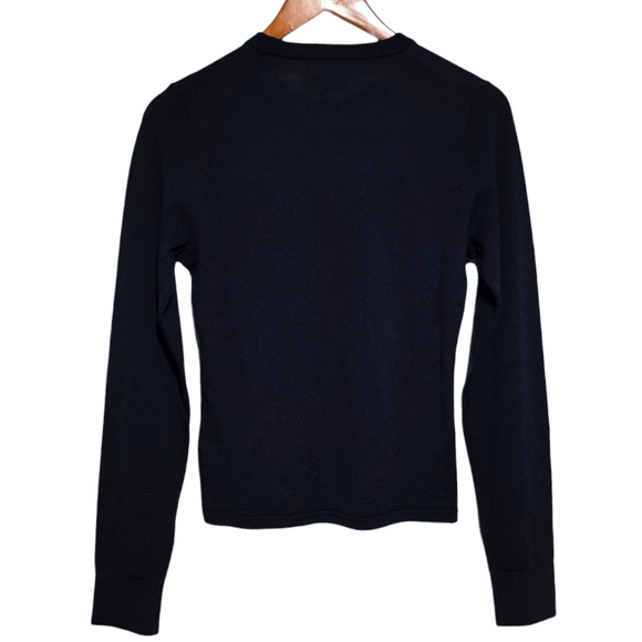 J. Crew Carolyn Fitted Crewneck Merino Wool Sweater in Navy Size Small - Picture 3 of 4